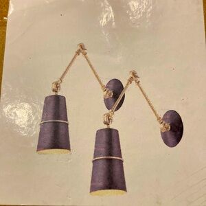 NWT Set of two swing arm black and gold hardwire lights